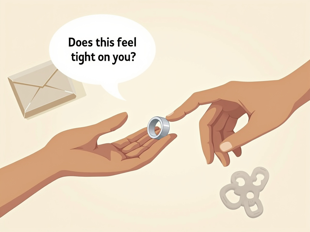 Ally using social engineering to secretly get a ring size from a partner