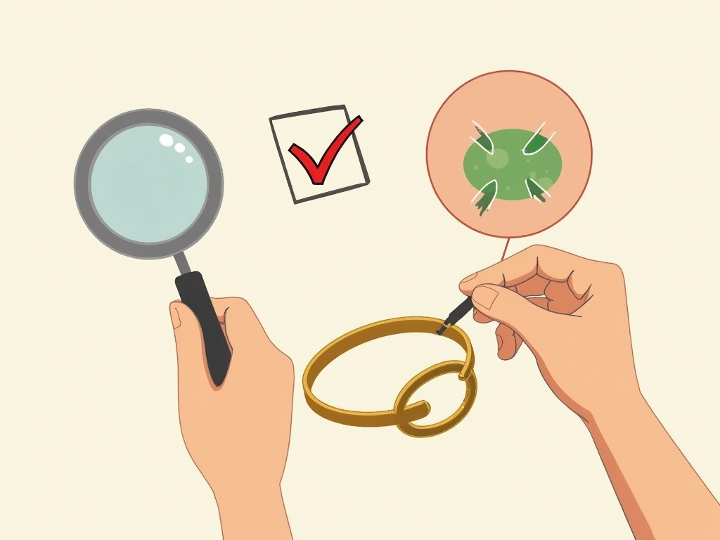 Checklist for inspecting skin-safe brass jewelry composition and plating.